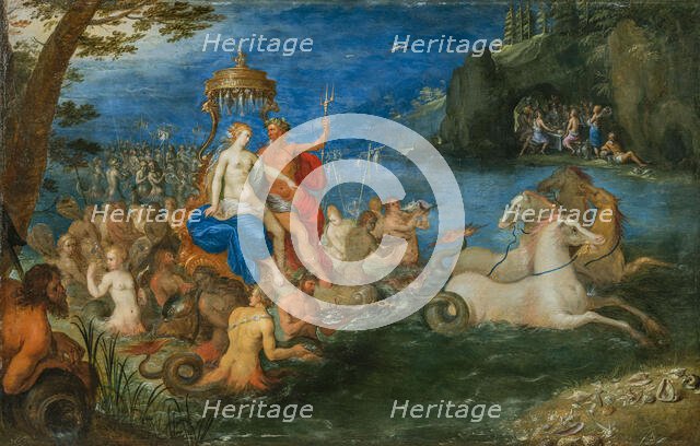 Neptune and Amphitrite, 1600s. Creator: Francken, Frans, the Younger (1581-1642).