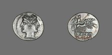 Didrachm (Coin) Depicting the God Janus, 225-214 BCE. Creator: Unknown.