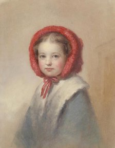 Little Girl in a Red Bonnet, 19th century. Creator: George Augustus Baker.