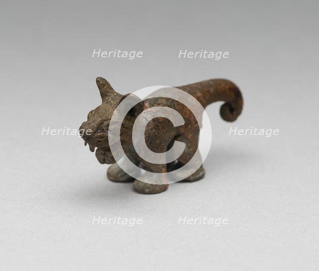 Figure of a Feline, Possibly a Finial for a Pin, A.D. 1100/1470. Creator: Unknown.