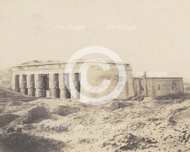 Dendérah (Tentyris), Temple d'Athôr - Vue Générale, 1851-52, printed 1853-54. Creator: Félix Teynard.