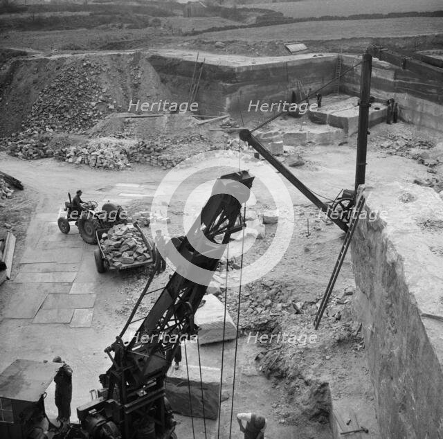 Greatgate Quarry, Croxden, East Staffordshire, Staffordshire, 24/04/1958. Creator: John Laing plc.