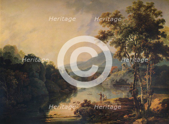 'Llanberis Lake and Dolbardarn Castle', 1766, (1938). Artist: Richard Wilson.