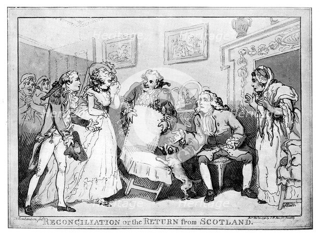 'Reconciliation or the Return from Scotland', late 18th century. Artist: Unknown
