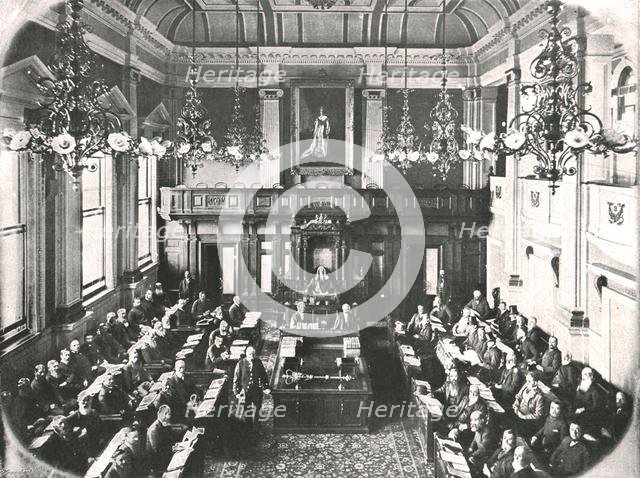 Interior of the House of Assembly, Cape Town, South Africa, 1895.  Creator: Unknown.