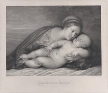 The Madonna embracing the sleeping Christ child, 1797. Creator: Raphael Morghen.