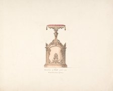 Elevation of a Pulpit, Front View, R. Edmundson & Sons, early 19th century. Creator: Anon.