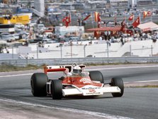 Jochen Mass racing a McLaren-Cosworth M23, Spanish Grand Prix, Jarama, Spain, 1977. Artist: Unknown