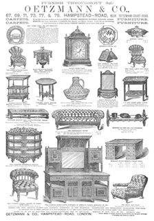 Oetzmann & Co, Furniture, 1883. Creator: Unknown.