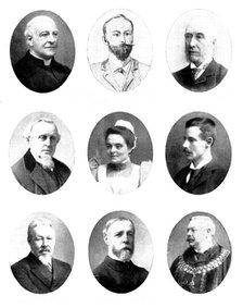 Various portraits, 1898. Creators: Elliott & Fry, Unknown.