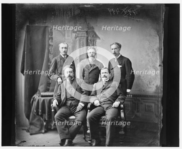 M. Outry, (French Minister & group), between 1865 and 1880. Creator: Unknown.