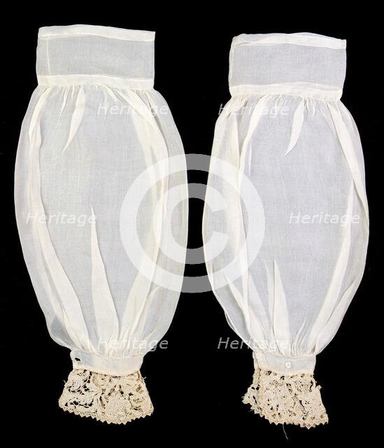 Undersleeves, American, ca. 1860. Creator: Unknown.