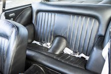 Rear seats of a 1965 Aston Martin DB5. Creator: Unknown.