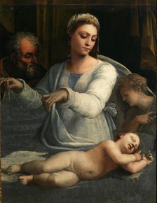 Madonna with the veil, 1533. Creator: Piombo, Sebastiano, del (1485-1547).