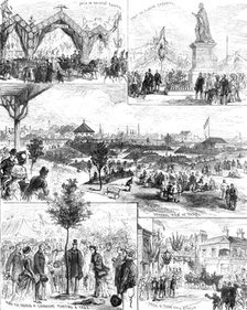The Duke and Duchess of Connaught opening the People's Park at Great Grimsby, 1883. Creator: Unknown.