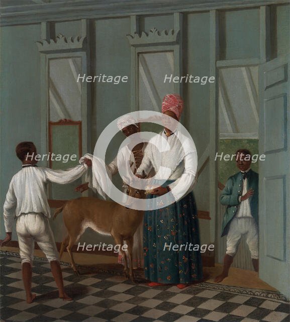 Servants Washing a Deer, ca. 1775. Creator: Agostino Brunias.