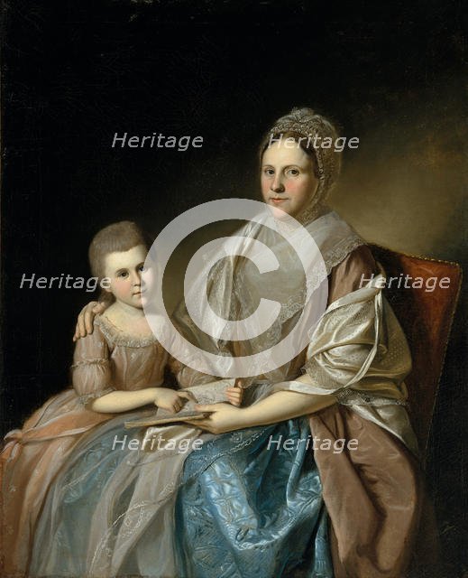 Mrs. Samuel Mifflin and Her Granddaughter Rebecca Mifflin Francis, 1777-80. Creator: Charles Willson Peale.