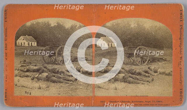 552. Dunker Church, Antietam, September 17, 1862, 1862. Creator: Alexander Gardner.