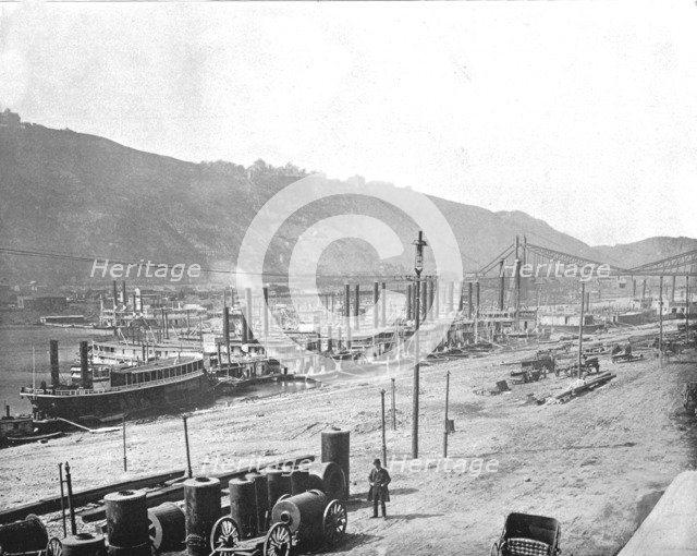 Monongahela Wharf, Pittsburgh, Pennsylvania, USA, c1900.  Creator: Unknown.
