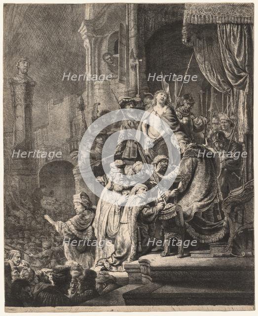 Christ Before Pilate: Large Plate, 1636. Creator: Rembrandt van Rijn (Dutch, 1606-1669).