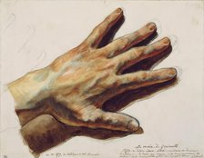 The left hand of  Théodore Géricault. Creator: Delacroix, Eugène (1798-1863).