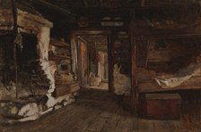 Tuvan interior from aland, 1871. Creator: Karl Emanuel Jansson.