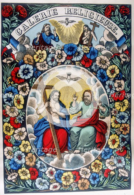 The Trinity: Father, Son and Holy Spirit, 19th century. Artist: Unknown