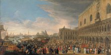 The Entry of the French Ambassador into Venice in 1706, 1706-1708. Creator: Luca Carlevarijs.