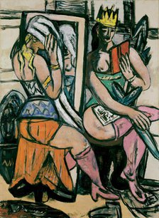 Two Actresses At The Dressing Room, 1946. Creator: Beckmann, Max (1884-1950).