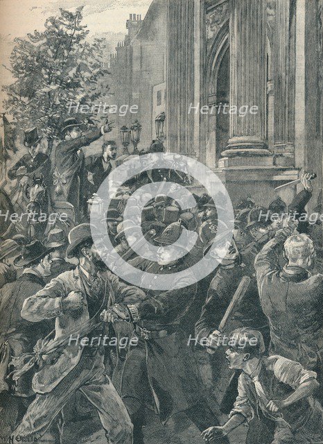 Reform Leaguers at Marble Arch, London, 1866 (1906). Artist: Unknown.