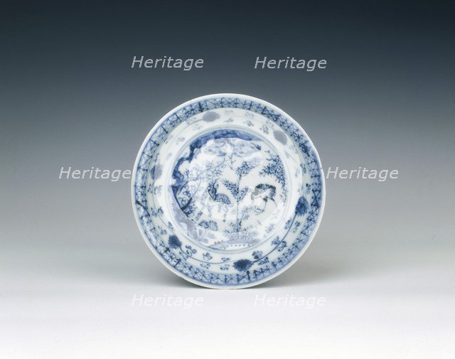 Blue and white dish, Ming dynasty, China, c1500. Artist: Unknown