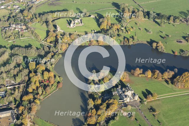 Sherborne Castle and Sherborne Old Castle, Dorset, 2017. Creator: Damian Grady.