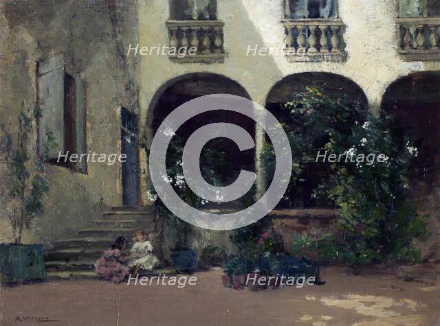 The court of the Oleanders, 19th century. Creator: Alfred Withers.