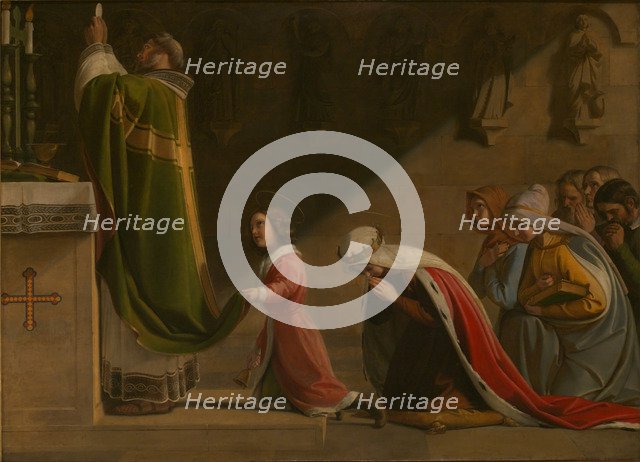 Saint Ludmila and Saint Wenceslaus during the Mass, 1837.