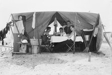 Tent City, Rockaway [card game], 1910. Creator: Bain News Service.