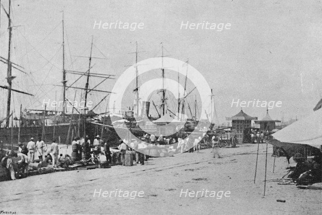 'Os Quais de Santos', (Santos Quayside), 1895. Artist: Paulo Kowalsky.