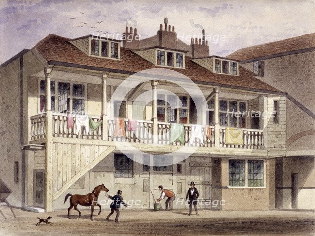 The Black Lion Inn, Whitefriars Street, London, c1855.  Artist: Thomas Hosmer Shepherd