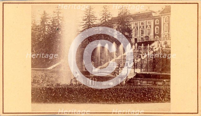 Petrodvorets, Grand Palace, mid-19th century. Creator: Alfred Lorens.