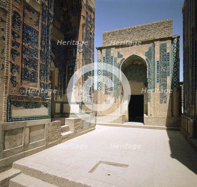 Tomb in the Shah-I Zindeh mausoleum complex, 14th century. Artist: Unknown