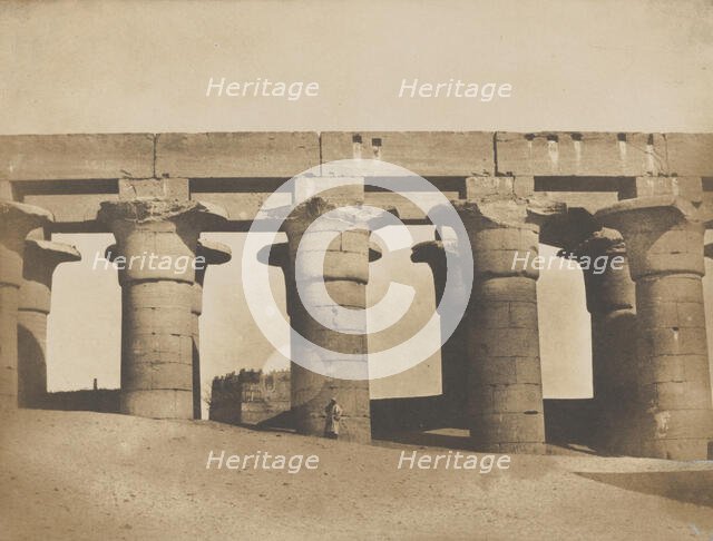 Louqsor, grande colonnade du palais, 1849-51. Creator: Maxime du Camp.