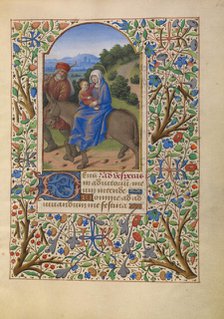 The Flight into Egypt; Katherine Hours, about 1480-1485. Creator: Jean Bourdichon.