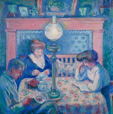 Interior After Dinner, 1911. Creator: Butler, Theodore Earl (1860-1936).