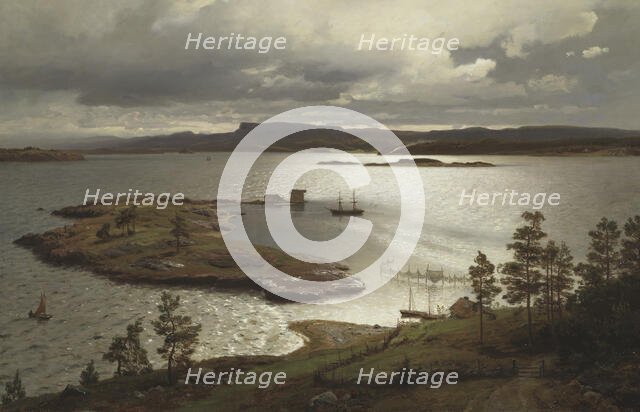 The Sandvik Fiord, 1879. Creator: Hans Fredrik Gude.