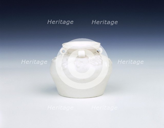 Dehua porcelain jar, Yuan dynasty, China, mid 14th century. Artist: Unknown