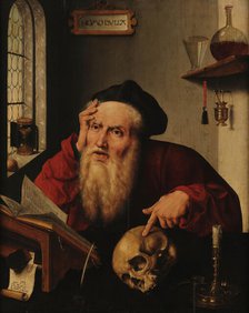 Saint Jerome in his Cell, after 1440. Creator: Cleve, Joos van (ca. 1485-1540).