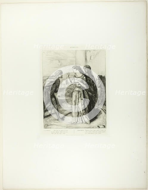 Therefore be Merry, Cassio, plate six from Othello, 1844. Creator: Theodore Chasseriau.