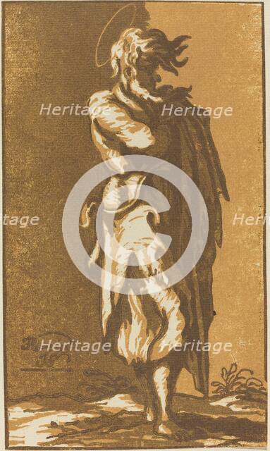 Male Saint Standing with Folded Arms, Facing to the Right, 1781. Creator: John Skippe.