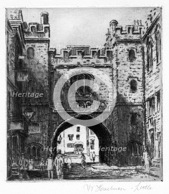 St John's gateway, London, late 19th century.Artist: WH Little