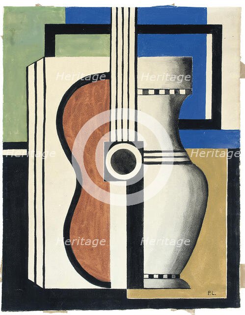 Composition with a Guitar, early 20th century.  Creator: Fernand Leger.