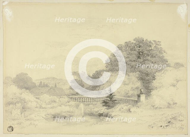 Balustrade and Fountain, Saint Anne's Heath, n.d. Creator: Jabez Bligh.